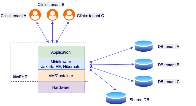 multi-tenancy architecture, kksEHR